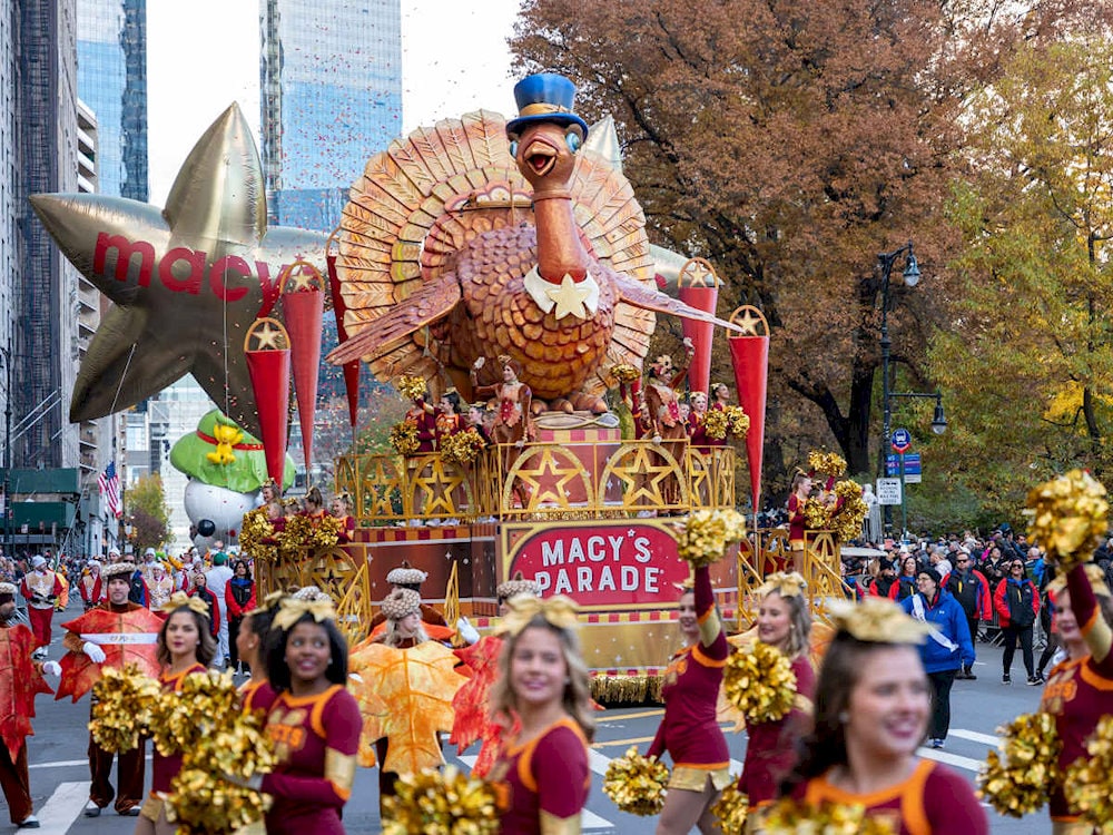The vibrant, colorful atmosphere of the parade